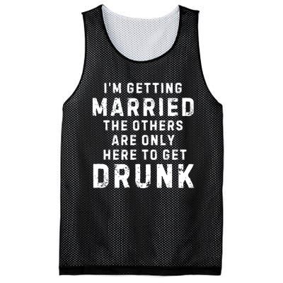 IM Getting Married The Others Get Drunk Bachelor Party Mesh Reversible Basketball Jersey Tank