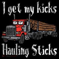 I Get My Kicks Hauling Sticks Log Truck Driver Hauler Mesh Reversible Basketball Jersey Tank