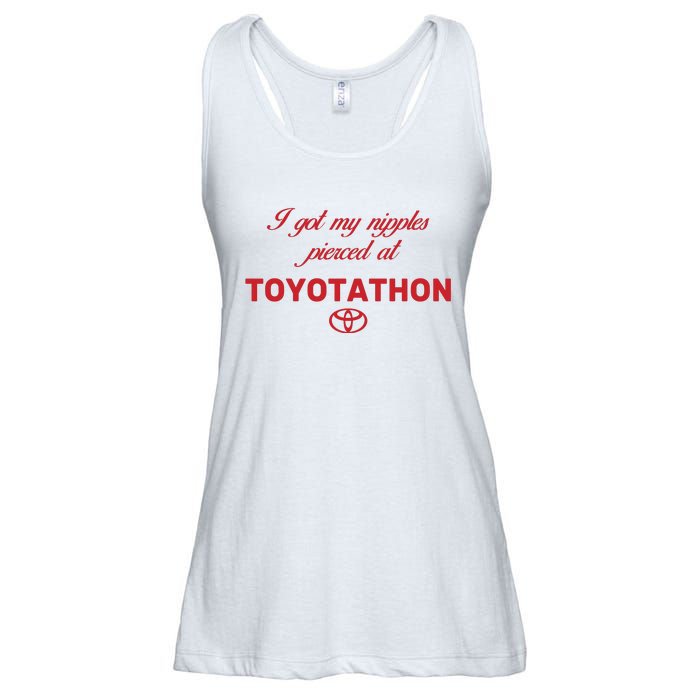 I Got My Nipples Pierced At Toyotathon Ladies Essential Flowy Tank