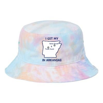 I Got My Bald Knob Toad Suck In Arkansas Tie Dye Newport Bucket Hat