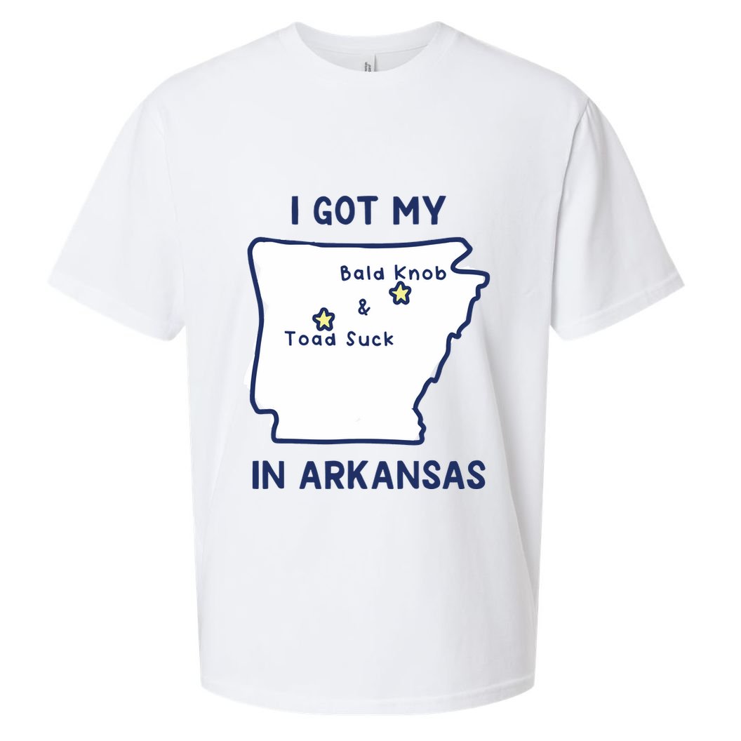 I Got My Bald Knob Toad Suck In Arkansas Sueded Cloud Jersey T-Shirt