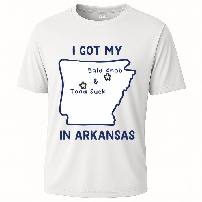 I Got My Bald Knob Toad Suck In Arkansas Cooling Performance Crew T-Shirt