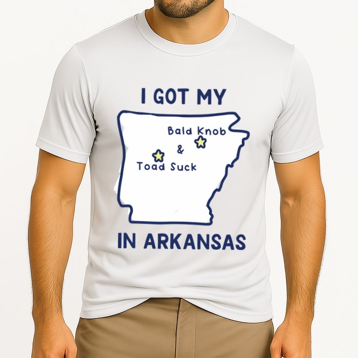 I Got My Bald Knob Toad Suck In Arkansas Cooling Performance Crew T-Shirt