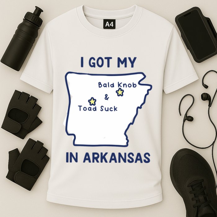 I Got My Bald Knob Toad Suck In Arkansas Cooling Performance Crew T-Shirt