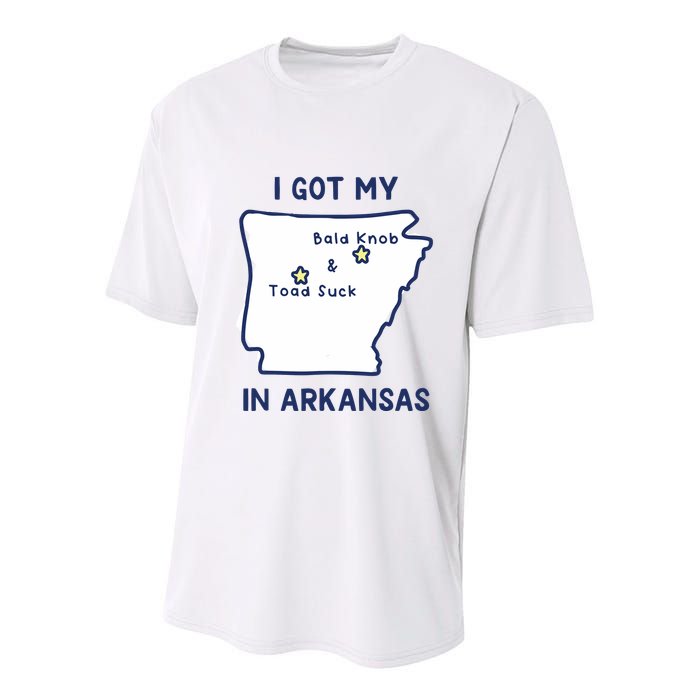 I Got My Bald Knob Toad Suck In Arkansas Youth Performance Sprint T-Shirt
