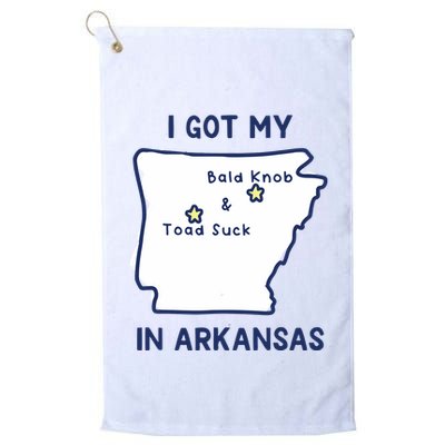 I Got My Bald Knob Toad Suck In Arkansas Golf Towel