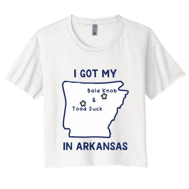 I Got My Bald Knob Toad Suck In Arkansas Crop Top
