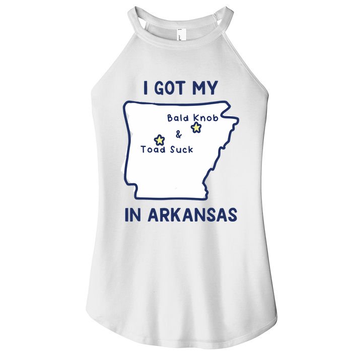 I Got My Bald Knob Toad Suck In Arkansas Women's Perfect Tri Rocker Tank