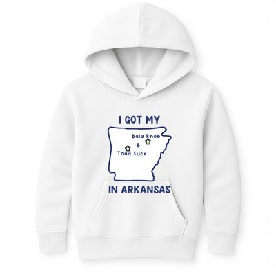 I Got My Bald Knob Toad Suck In Arkansas Kids Hoodie
