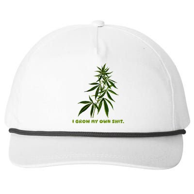 I Grow My Own Shit Funny Weed Snapback Five-Panel Rope Hat