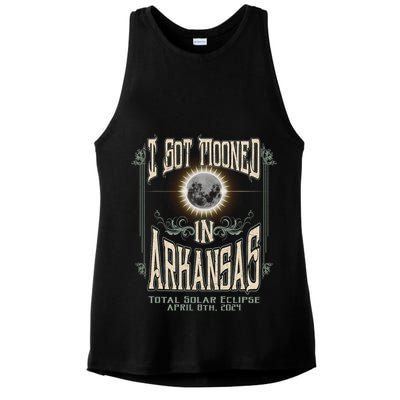 I Got Mooned In Arkansas Total Solar Eclipse 2024 Ladies PosiCharge Tri-Blend Wicking Tank