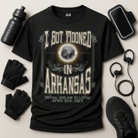 I Got Mooned In Arkansas Total Solar Eclipse 2024 Cooling Performance Crew T-Shirt