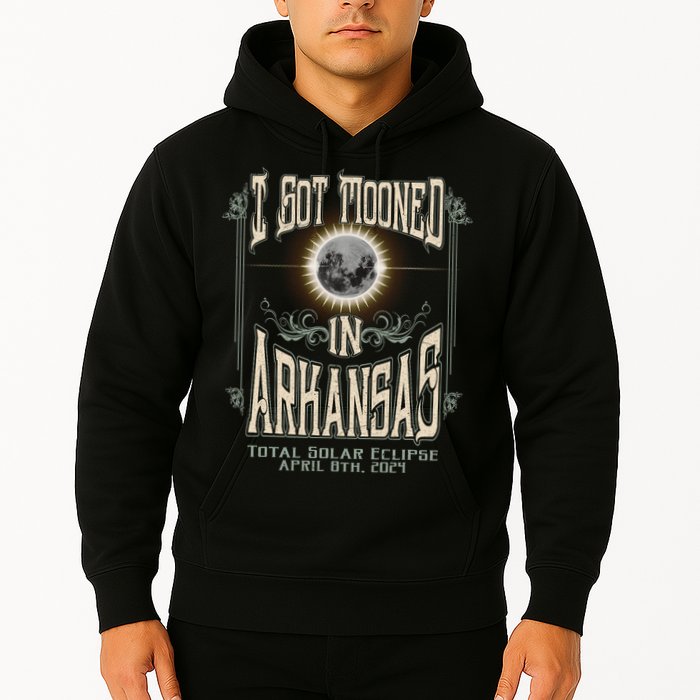 I Got Mooned In Arkansas Total Solar Eclipse 2024 Hoodie