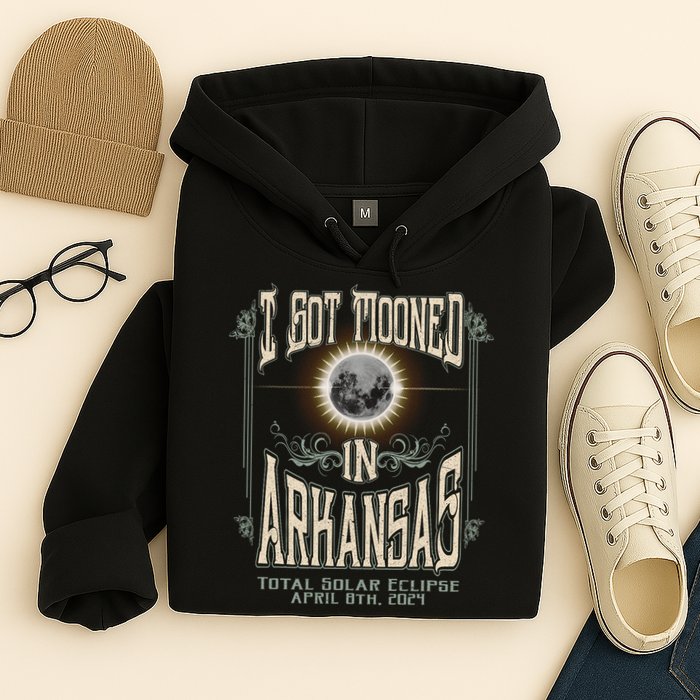 I Got Mooned In Arkansas Total Solar Eclipse 2024 Hoodie