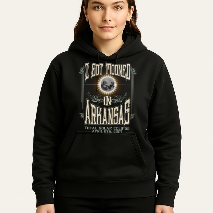 I Got Mooned In Arkansas Total Solar Eclipse 2024 Hoodie