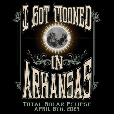 I Got Mooned In Arkansas Total Solar Eclipse 2024 T-Shirt