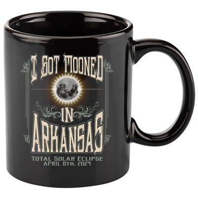 I Got Mooned In Arkansas Total Solar Eclipse 2024 11oz C Handle Ceramic Mug