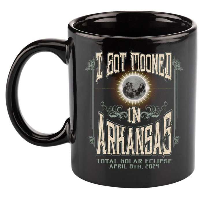 I Got Mooned In Arkansas Total Solar Eclipse 2024 11oz C Handle Ceramic Mug