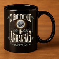 I Got Mooned In Arkansas Total Solar Eclipse 2024 11oz C Handle Ceramic Mug