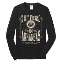 I Got Mooned In Arkansas Total Solar Eclipse 2024 Tall Long Sleeve T-Shirt