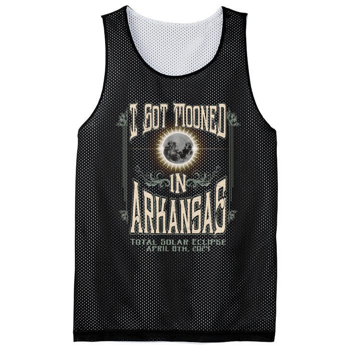 I Got Mooned In Arkansas Total Solar Eclipse 2024 Mesh Reversible Basketball Jersey Tank