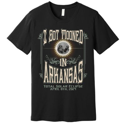I Got Mooned In Arkansas Total Solar Eclipse 2024 Premium T-Shirt