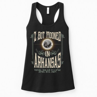 I Got Mooned In Arkansas Total Solar Eclipse 2024 Womens Tank Top