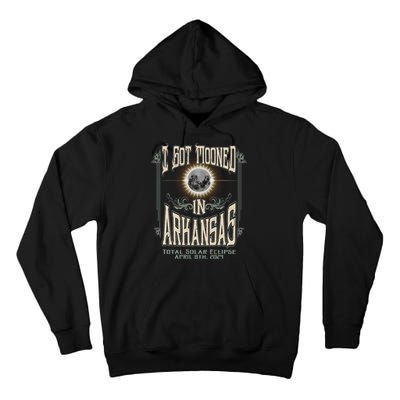 I Got Mooned In Arkansas Total Solar Eclipse 2024 Tall Hoodie