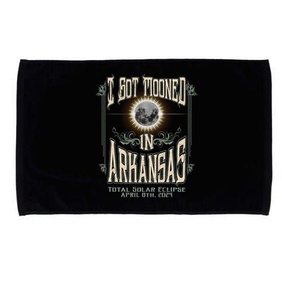 I Got Mooned In Arkansas Total Solar Eclipse 2024 Microfiber Hand Towel