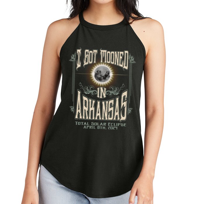 I Got Mooned In Arkansas Total Solar Eclipse 2024 Women's Perfect Tri Rocker Tank