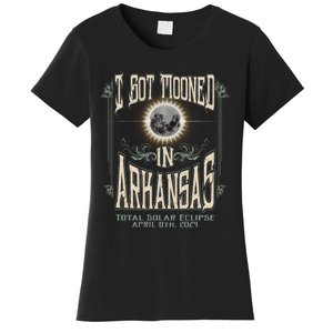 I Got Mooned In Arkansas Total Solar Eclipse 2024 Women's T-Shirt