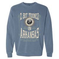 I Got Mooned In Arkansas Total Solar Eclipse 2024 Garment-Dyed Sweatshirt