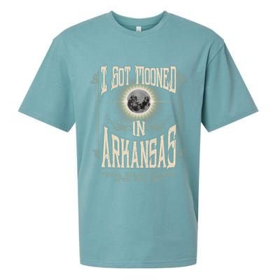 I Got Mooned In Arkansas Total Solar Eclipse 2024 Sueded Cloud Jersey T-Shirt
