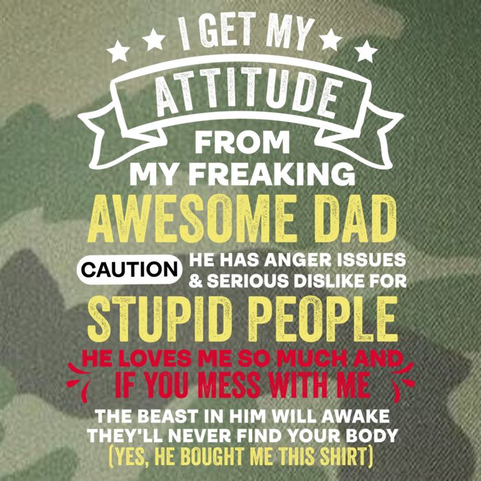 i get my attitude from my dad Legacy Tie Dye Trucker Hat