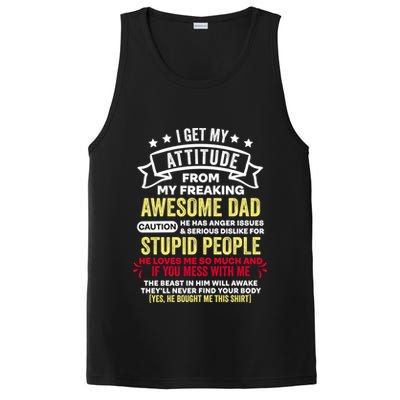 i get my attitude from my dad PosiCharge Competitor Tank