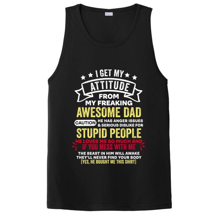 i get my attitude from my dad PosiCharge Competitor Tank