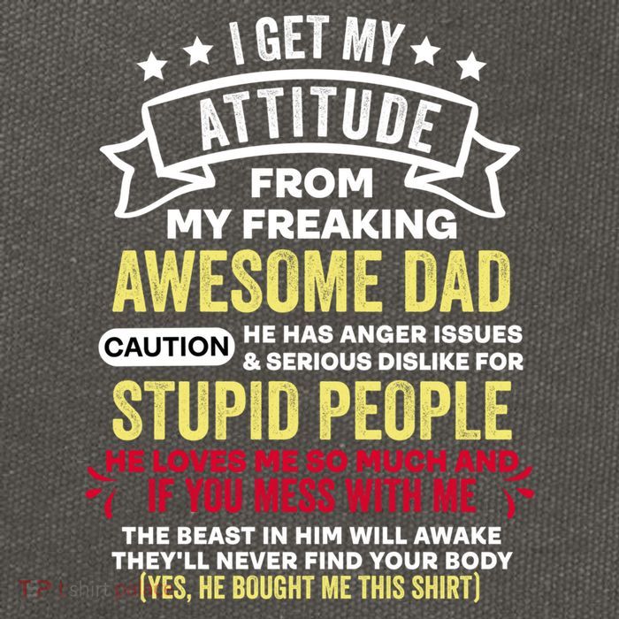 i get my attitude from my dad Cotton Canvas Backpack