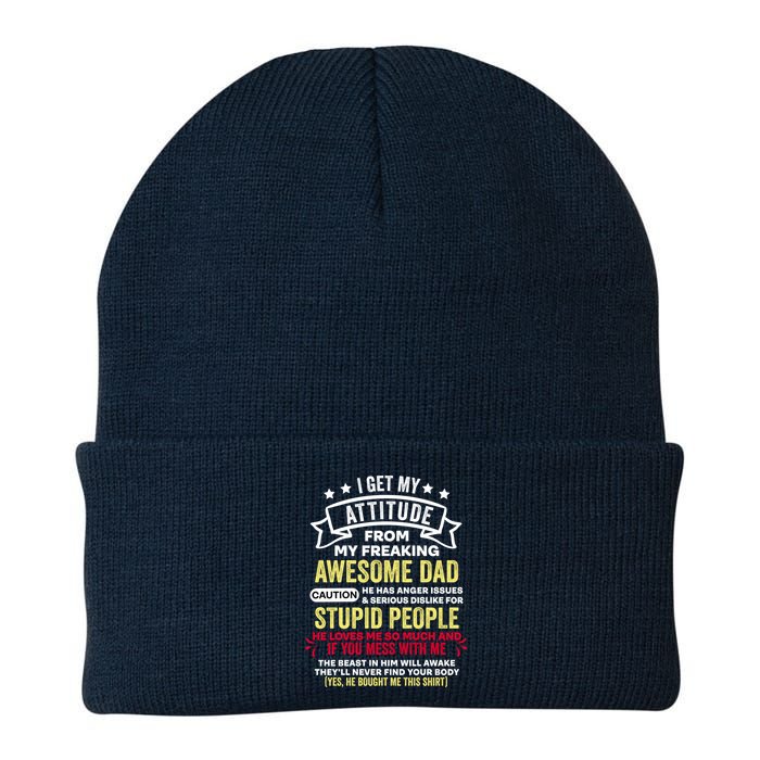 i get my attitude from my dad Beanie