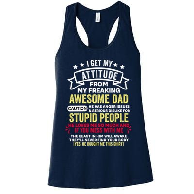 i get my attitude from my dad Womens Tank Top
