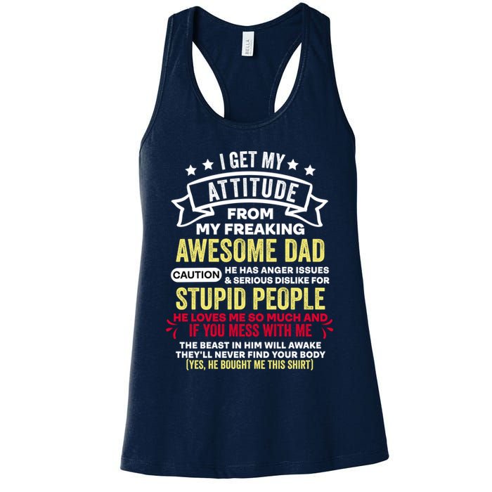 i get my attitude from my dad Womens Tank Top