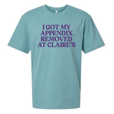 I Got My Appendix Removed At Claire Tal Health Awareness Cute Gift Sueded Cloud Jersey T-Shirt