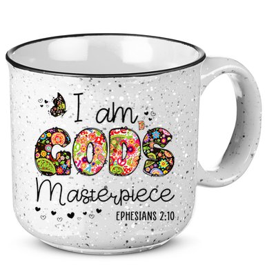 I’M GodS Masterpiece Christian Faith Bible Jesus God Prayer 15oz Campfire Ceramic Mug