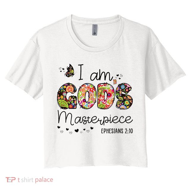 I’M GodS Masterpiece Christian Faith Bible Jesus God Prayer Crop Top