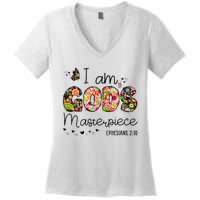 I’M GodS Masterpiece Christian Faith Bible Jesus God Prayer Women's V-Neck T-Shirt