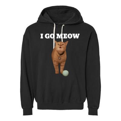 I Go Meow Cat Meme Garment-Dyed Fleece Hoodie