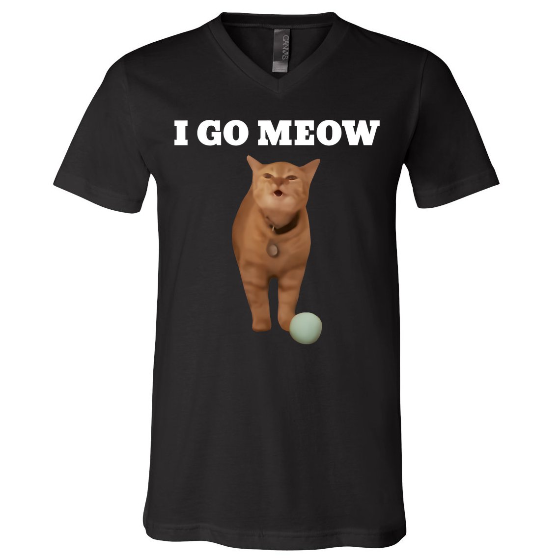I Go Meow Cat Meme V-Neck T-Shirt