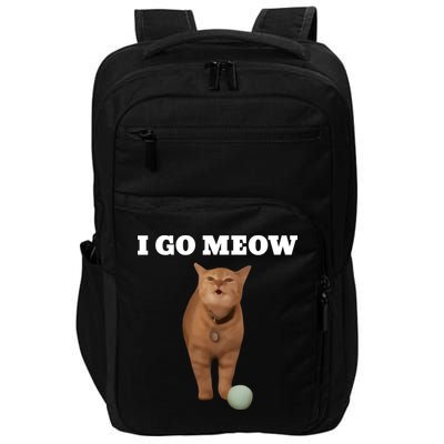 I Go Meow Cat Meme Impact Tech Backpack