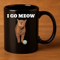 I Go Meow Cat Meme 11oz C Handle Ceramic Mug