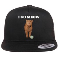 I Go Meow Cat Meme Flat Bill Trucker Hat