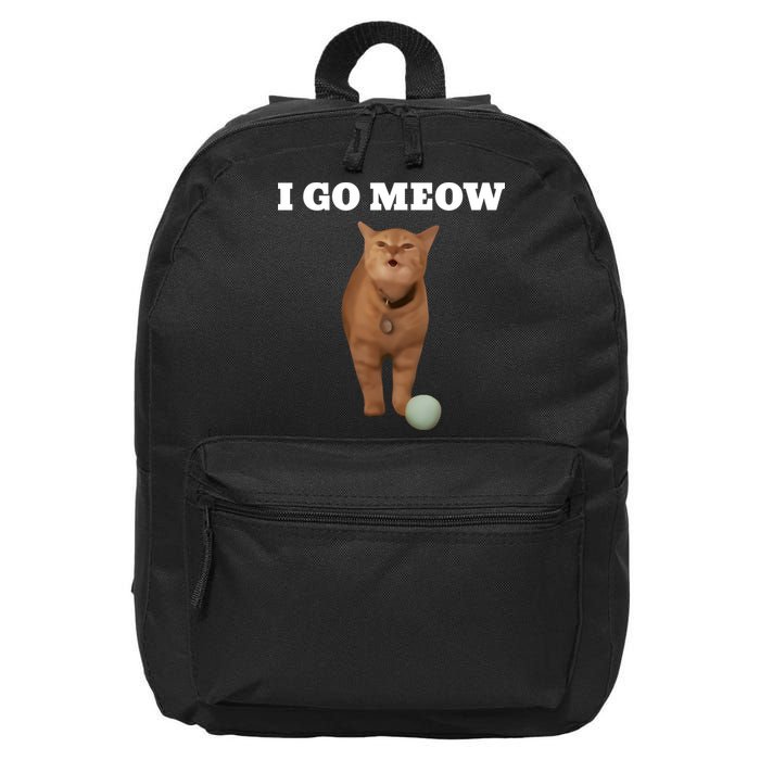 I Go Meow Cat Meme 16 in Basic Backpack